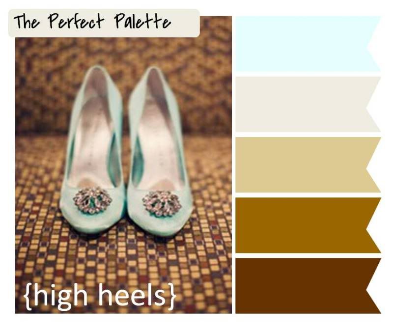 {High Heels} A Palette of Aqua, Silver + Warm Neutrals The Perfect